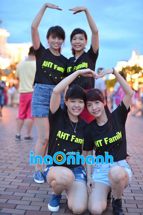 Khách hàng - Công ty AHT in áo thun đen bằng decal nhiệt tại InAnhNhanh.com